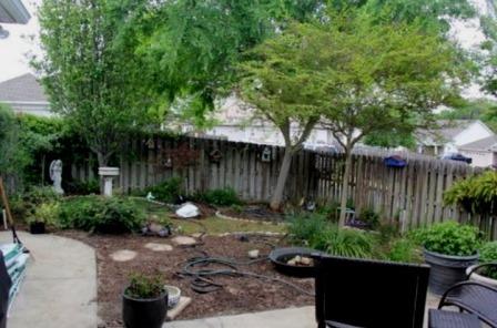 before garden